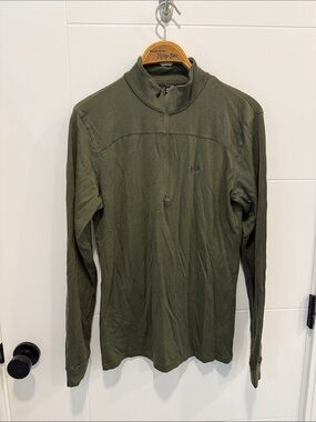 Helly Hansen Olive Green Long-Sleeve Quarter-Zip Top